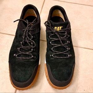 Men’s Caterpillar Black Suede, steel toe size 12
